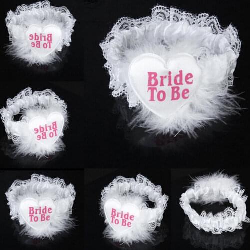 Sexy Bachelorette Party Lace Bride To Be Garter Belt Leg Circle Ring Hen Do Party Wedding Decoration Bridal Shower Wear PAT7
