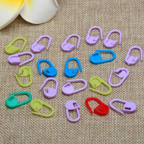 20pcs Colorful Plastic Knitting Crochet Locking Stitch Needle Markers Clip Holder Safety Nappy/Card Pin