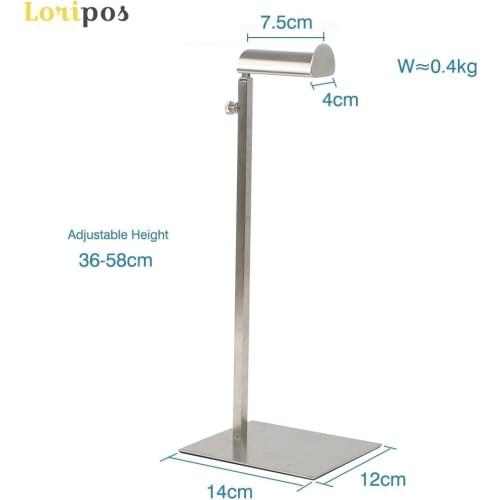 Counter Adjustable Handbag Stand Display Metal Handbag Display Rack Women Bag Display Holder Hanger Clothing store accessories