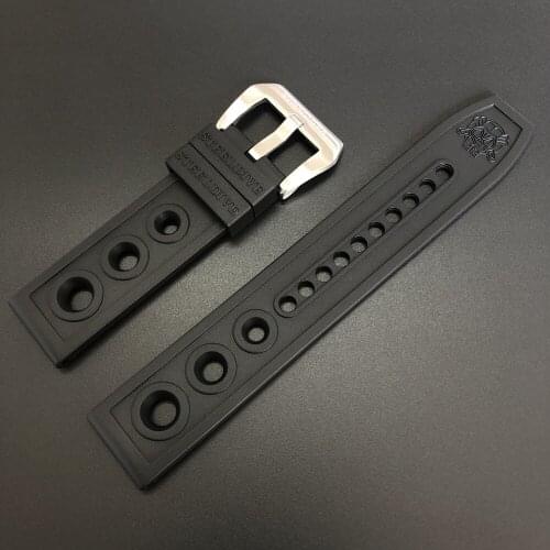 SD2201 Rubber Sport Strap 20mm 22mm Waterproof Diving Watchband Rubber Men Replacement Bracelet Band Watch Accessories for Steel