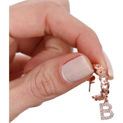 Trendy Earrings Stud Earring 925 Silver Hoop Huggie Custom Letter Id Dangle Earrings Luxury Earrings for Women серьги женские