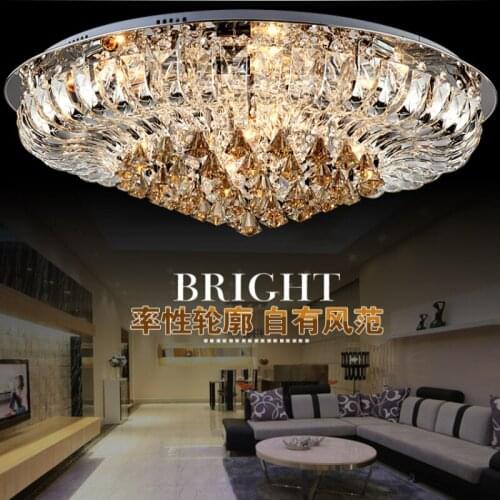 Modern LED crystal lamp Ceiling light living room light fixture Home lighting stainless steel K9 crystal E14 AC110V AC220V