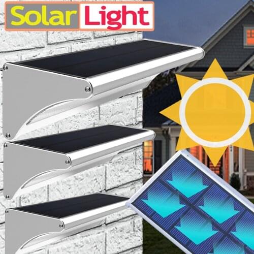 LED Wall Lamp Solar Light Sensor Motion Aluminum Solar Outdoor Lighting Super Bright IP65 Waterproof Solar Lamp For Garden