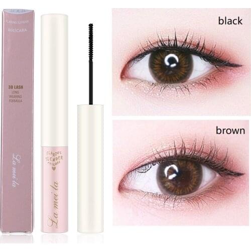 Ultra-fine Mascara Makeup Waterproof Long-wearing Sweatproof Black Brown Curling Natural Lengthening Lash Mascara Makeup TSLM2