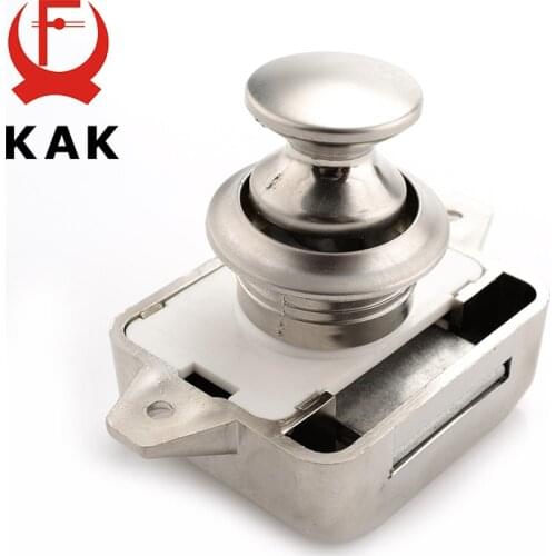 KAK Camper Car Push Lock Diameter 26mm RV Caravan Boat Motor Home Cabinet Drawer Latch Button Locks For Furniture Hardware