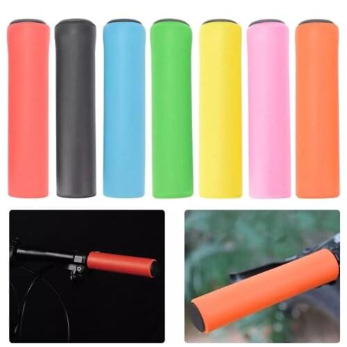 1pair Silicone Cycling Bicycle Grips Outdoor MTB Mountain Bike Handlebar Grips Cover Anti-slip Strong Support Grips Bike Part