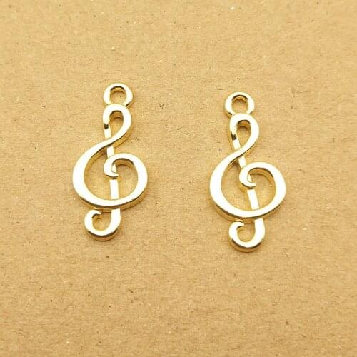 10pcs 10x23mm music note charm for jewelry making cute earring pendant bracelet necklace charms diy design charms