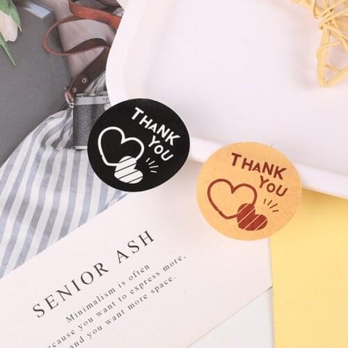 Free shipping 1000pcs/lot Round Comic THANK YOU Cake Packaging Sealing Label Baking DIY Gift Cute Stickers Stationery