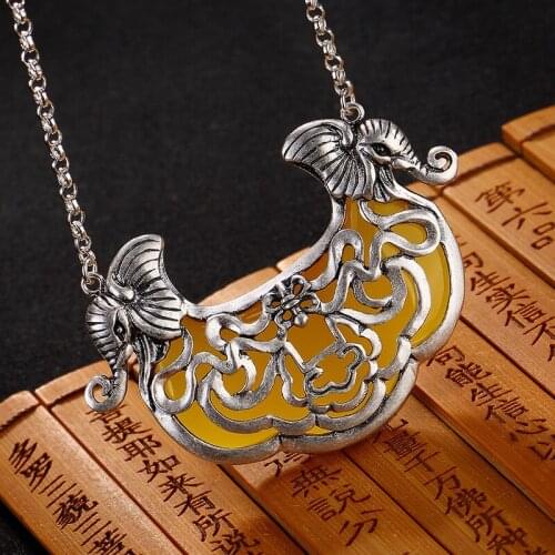 2018 Limited Promotion Coin, Antique, Auspicious Elephant, Ruyi Pendant, And Pomegranate Clavicle Pendant Chain Pendant