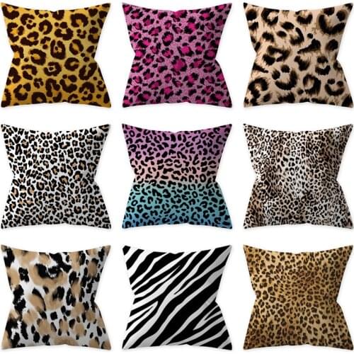 Abstract Leopard Print Cushion Cover Animal Speckles Zebra Striped Pillowcase Modern Geometry Livingroom Decor Sofa Throw Pillow