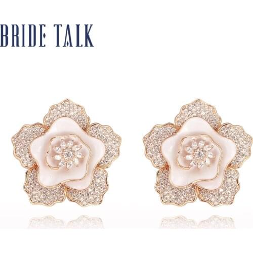 Женские золотые серьги Bride Talk China At AliExpress