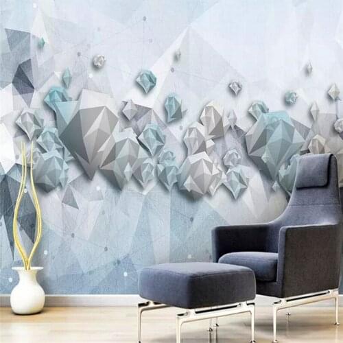 Decorative wallpaper Abstract geometric relief modern simple style background wall painting