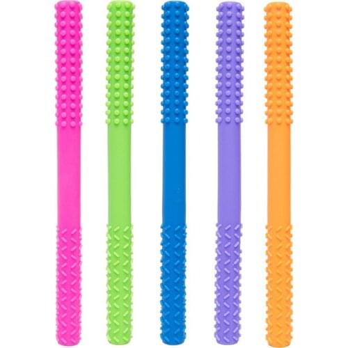 Baby Soft Silicone Teething Tubes Infants Sensory Hollow Teether for Girls and Boys Toddlers Nursing Biting Chewing Toys