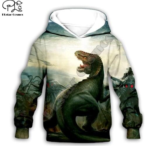 Kids Baby Boy Girl Toddlers anime dinosaur print 3d Hoodies Cartoon Tracksuit Children wear Set Cute Sweatshirts -22