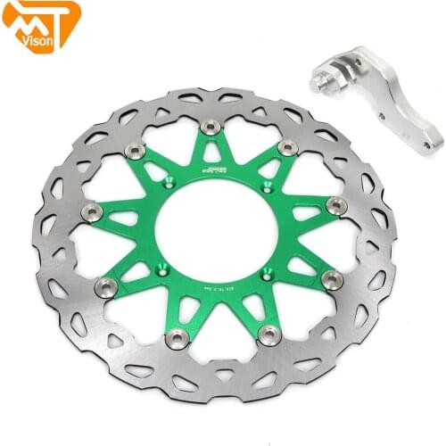 For KAWASAKI KX125 KX250 KX250F KLX450R KX450F KX 125 250 250F Motorcycle 320MM Floating Brake Discs Rotor With Bracket