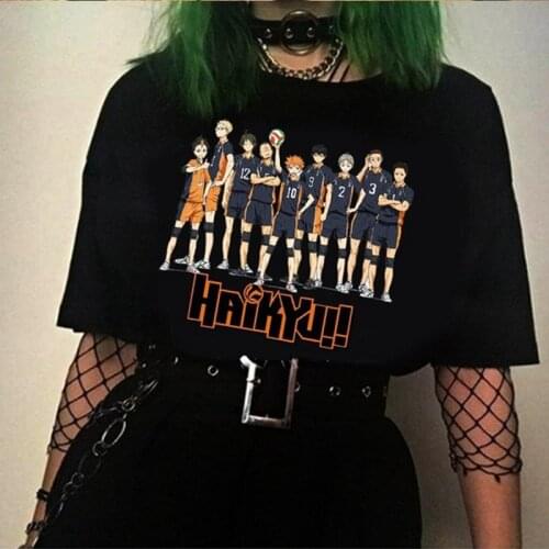 SUNOWE Japanese Anime Haikyuu Men Women T-Shirt Kuroo Anime Bokuto Manga Shoyo Volleyball Short Sleeve T-Shirt