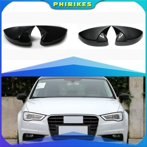 A3 Mirror Cover For Audi RS3 8V S3 Carbon RearView Mirror Cover With & Without Lane Side Assist Replacement 2014-2017 2018 2019