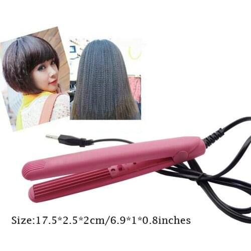 Mini Pink Electronic Hair Straighteners 100~240V Curling Irons Straightening Free Shipping