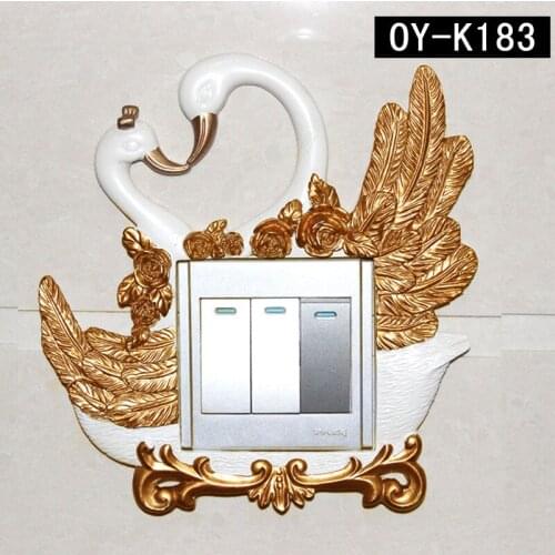 Cartoon animal elephant switch suite bedroom decoration switch stickers luminous switch socket wall stickers switch protective