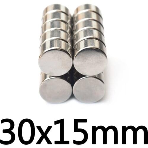 1/2/3/5Pcs 30x15 mm Neodymium Strong Magnets 30mmx15mm Permanent Round Magnet 30x15mm Powerful Magnetic 30*15 mm circular 30