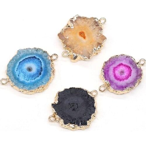 Irregular Natural Stone Connector Agate For Jewelry Making DIY Necklace Bracelet Handiwork Sewing Craft Accessory