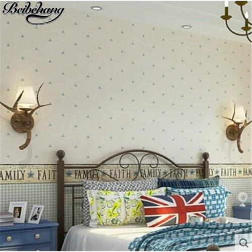 Beibehang wallpaper American Country Floral Nonwovens Wallpaper Retro Pastoral Bedroom Warm Living Room Background Wallpaper