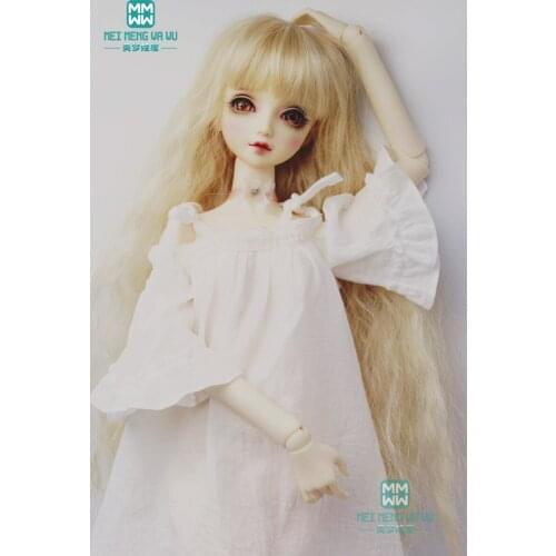 BJD doll clothes girl dress for 60m 1/3 BJD doll fashion white pink temperament dress