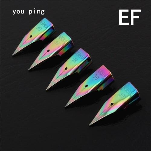 High quality 5pcs Fountain pen Color EF Nib Universal other Pen You can use all the series student stationery Supplies
