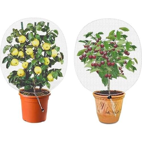 Plant Protection Net Bags with Drawstring, Garden Mesh Barrier Fruit Protector Bags for Protecting Tomato Fruits Flower
