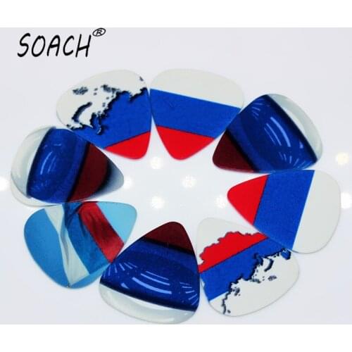 SOACH 50PCS 0.71mm high quality guitar picks two side pick Russia picks earrings DIY Mix picks guitar paddle Guitar Accessories