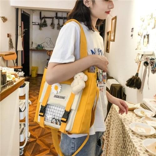 Women Shoulder Bag Casual Tote Large Capacity Crossbody Shopping Bag Cute Bookbag for Teenage Girls Messenger School Bags