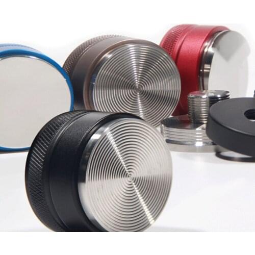 51/53/58mm Adjustable 304 Stainless Steel Coffee Espresso Tamper Macaron Convex Four Angled Slopes Base Distribution Tools