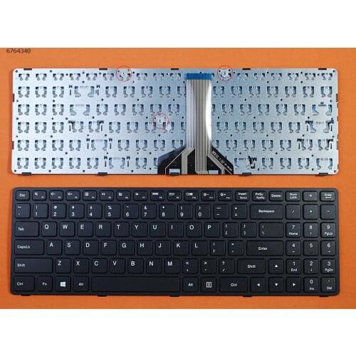 US Version New Computer Notebook Keyboard for LENOVO Ideapad 100-15IBD B50-50 Laptop Small Enter BLACK FRAME