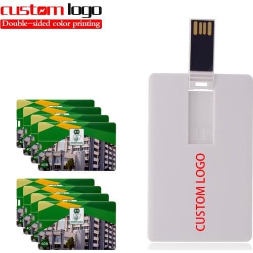 New waterproof Business Super Slim Credit Card USB Flash Drive 64GB 32GB pen drive 4GB 8GB 16GB bank card model Memory Stick