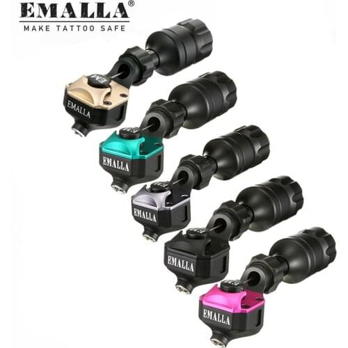 EMALLA Rotary Tattoo Machine Pen Aircraft Aluminum Permanent FAULHABER Motor Makeup Tattoo Machine Tattoo Supply Free Shipping