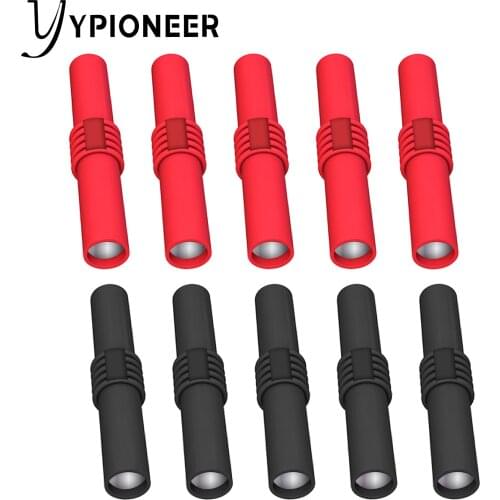 Cleqee P7023 10pcs 4mm banana socket female adapter extension Insulated Banana plug Coupler