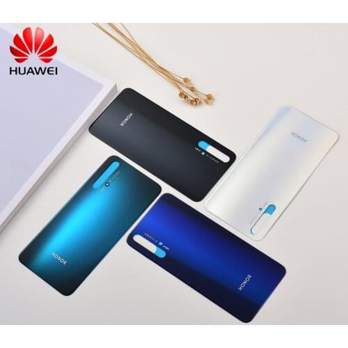Huawei Honor 20 Glass Back Housing Cover Rear Door Replacement Case Repair Parts For Honor 20 Battery Cover With Stickers & Logo