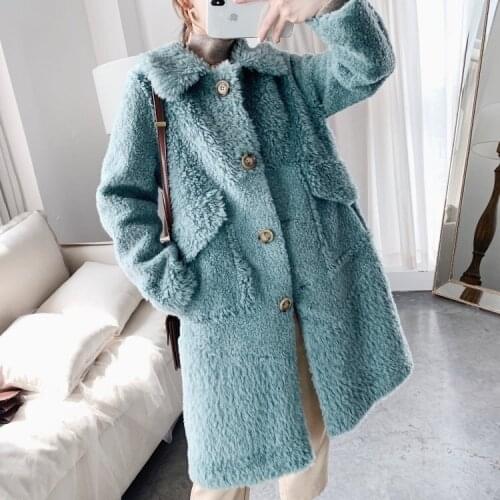Wool Real Fur 200% Jacket for Womens Clothing Korean Warm Winter Coat Women Abrigos Mujer Invierno 2020 YY224