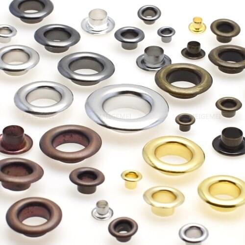 1000pcs/pack Metal Eyelets Grommets 3MM 4MM 5MM for Leather Craft DIY Scrapbooking Shoes Fashion Practical Accessories