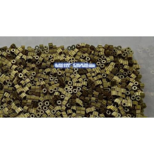 10X 0.4M 11T copper gear 1.48 1.5 1.98 2 mm hole shaft Outer diameter 5.2 mm thickness 4 mm