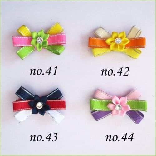 200 BLESSING Good Girl 2.5" Lily Flower Hair Bow Clip Baby Accessories Wholesale