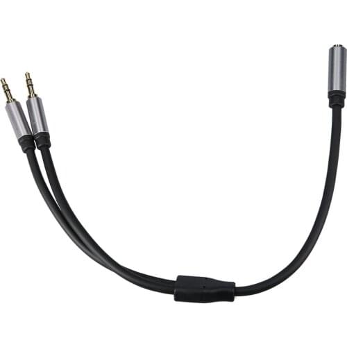 3.5mm to Dual 3.5mm Audio Cable 3.5mm Female to Dual 3.5mm Male Earphone Microphone Splitter Phone Audio Expansion Cable 0.3m
