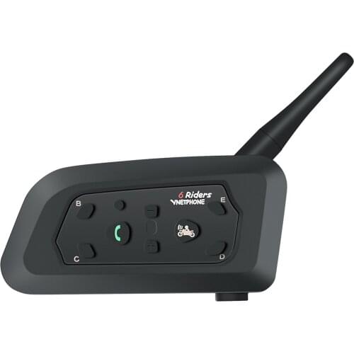 Motorcycle Helmet Accessories V6 Intercom 6 Rider 1200M Headset Full Duplex MP3 Headphone Wireless Soccer Interphone