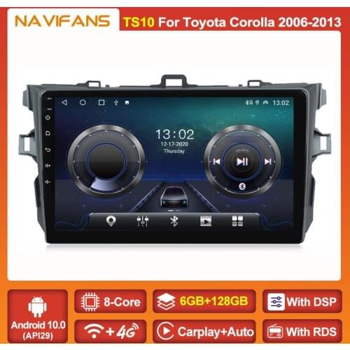 6G+128G Android 11 DSP Car Radio Multimedia Player GPS Navigation For Toyota Corolla E140/150 2006-2013 WIFI BT 5.0 2din no DVD