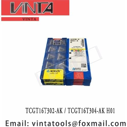 Free shipping high quality TCGT16T302-AK H01 / TCGT16T304-AK H01 cnc carbide turning inserts