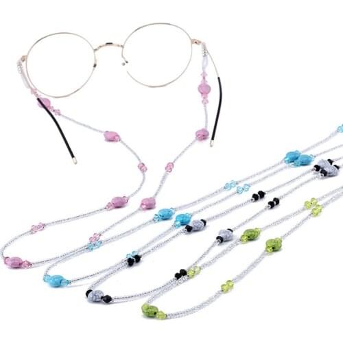 Heart Shaped Beaded Anti-slip Reading Glasses Chain Sunglasses Chain Cord Rope Holder Eyewear Spectacle Strap Retainer Hot Sale