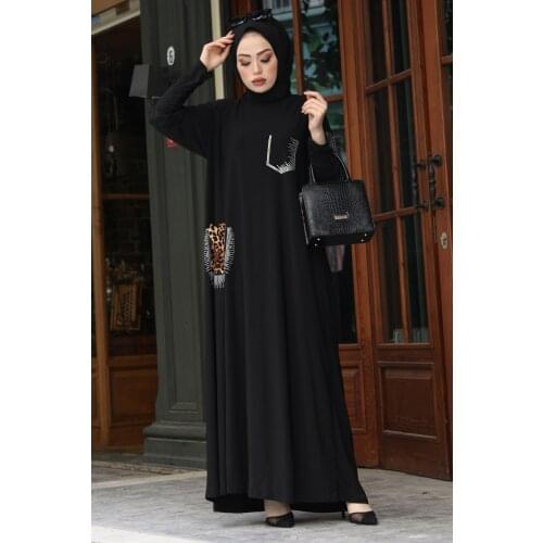 Long Dress Turkish Clothes Abaya Muslim Womans Dress Stone Embroidered Robe Femmes Arabic Hijab Scarf European Clothing Eid