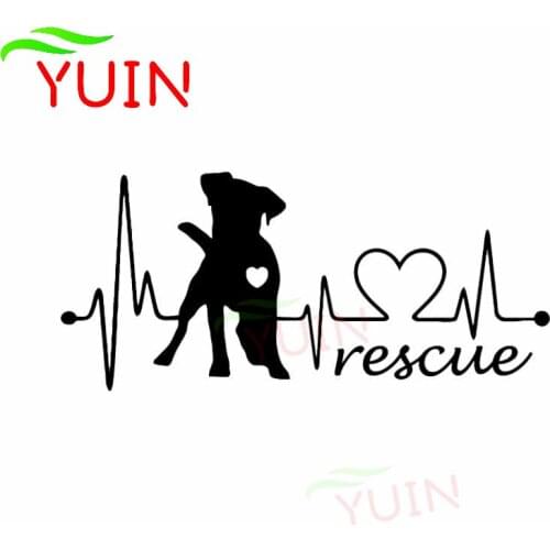 Jack Russell Terrier Car Sticker Personalized Customization Heartbeat Lifeline Decal Fashion PVC Decoration Waterproof Decals