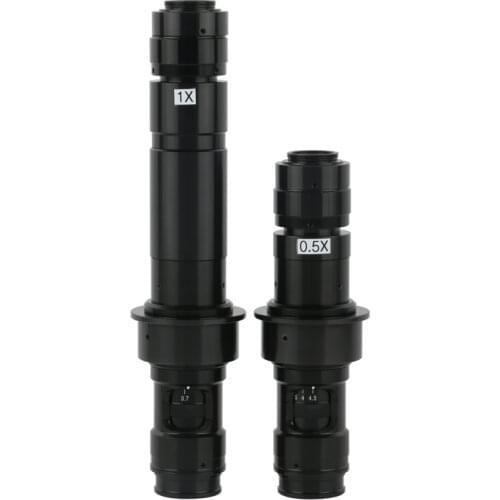 FHD 0.7X-4.5X Continuous Zoom 225X 450X C Mount Industrial Monocular Lens For VGA HDMI USB Electronic Video Microscope Camera