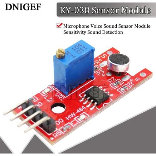 Microphone Voice Sound Sensor Module Analog Digital Output Sensors KY-038 For Arduino KY 038 High Sensitivity Sound Detection